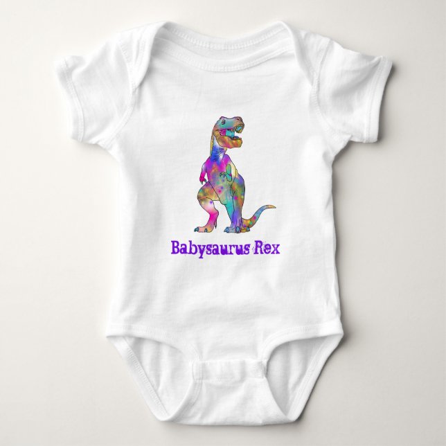 Dinosaur Babysaurus Rex New Baby Baby Strampler (Vorderseite)