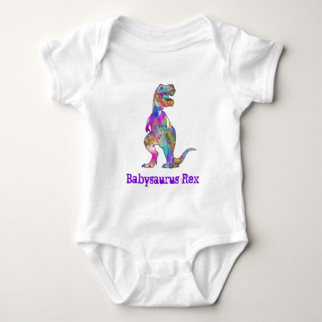 Dinosaur Babysaurus Rex New Baby Strampler (Vorderseite)