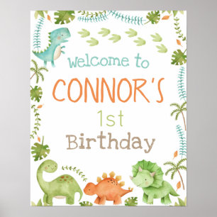 Dinosaur Begrüßungszeichen Poster