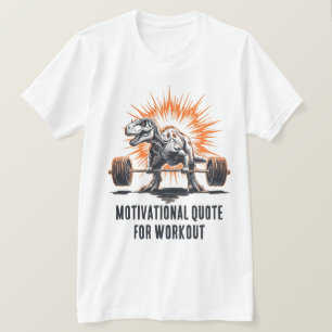 Dinosaur Benutzerdefinierter Text für Workout Fitn T-Shirt