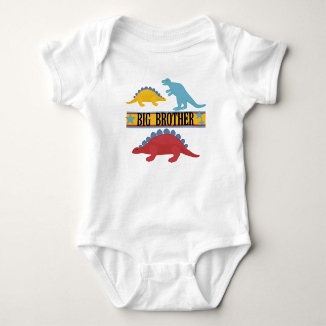 Dinosaur Big Brother Baby Strampler (Vorderseite)