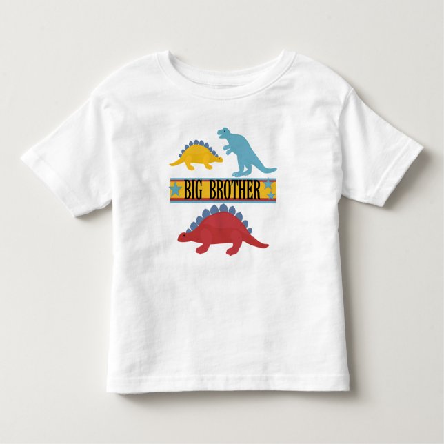 Dinosaur Big Brother Kleinkind T-shirt (Vorderseite)