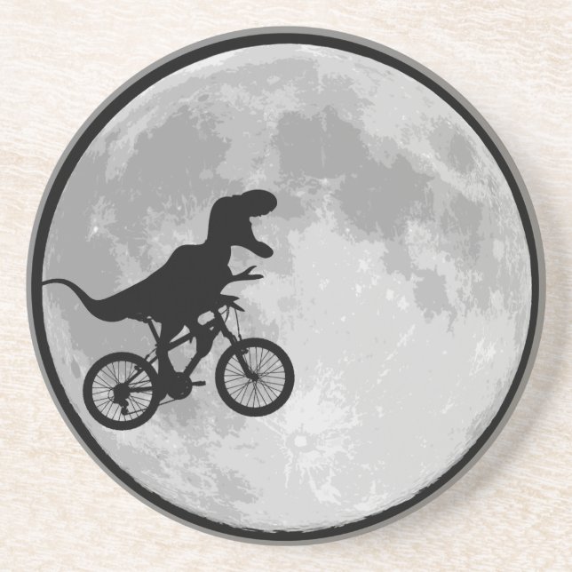 Dinosaur Bike & Moon Getränkeuntersetzer (Vorne)