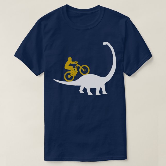 Dinosaur Biker Bicycle T-Shirt (Design vorne)