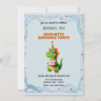 Dinosaur Birthday Bash Personalisiert Einladung