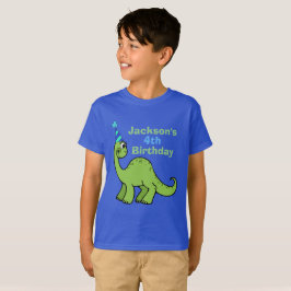 Dinosaur Birthday Boy Personalisiert Kids T-Shirt