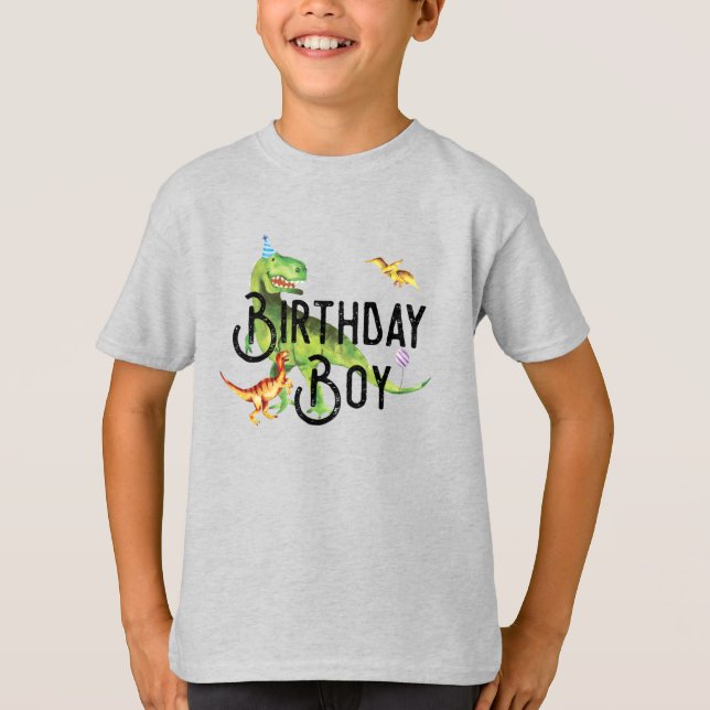Dinosaur Birthday Boy Shirt (Vorderseite)