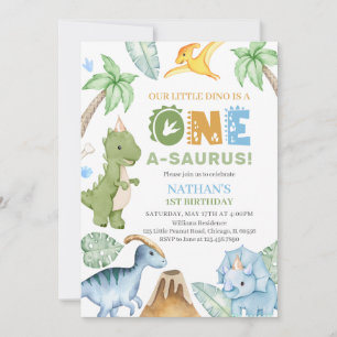 Dinosaur Birthday Einladung