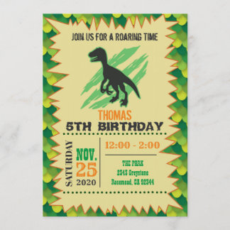 Dinosaur Birthday Einladung