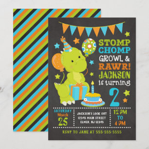 Dinosaur Birthday Einladung