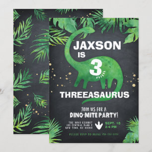 Dinosaur Birthday Einladung