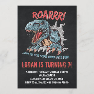 Dinosaur Birthday Einladung