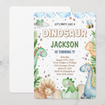 Dinosaur Birthday Einladung