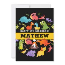 Dinosaur Birthday Einladung