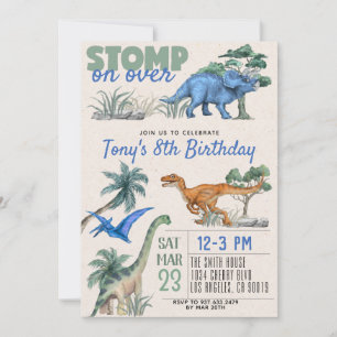 Dinosaur Birthday Einladung