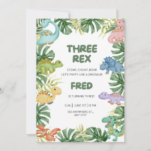 Dinosaur Birthday Einladung