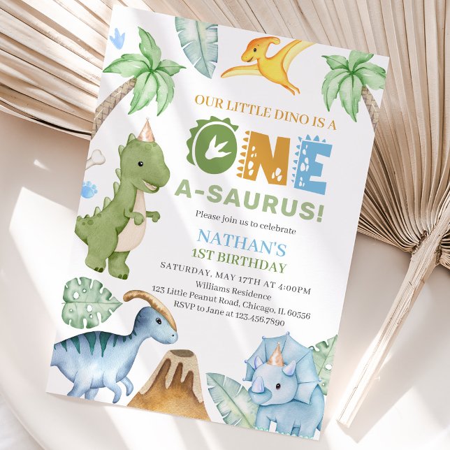 Dinosaur Birthday Einladung (Von Creator hochgeladen)