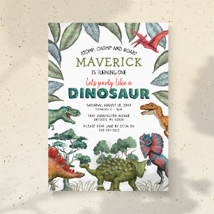 Dinosaur Birthday Einladung