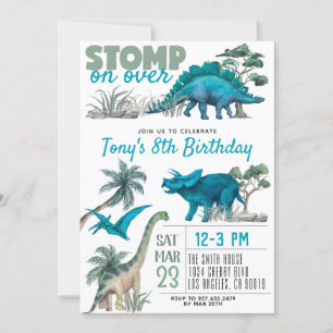Dinosaur Birthday Einladung