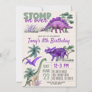 Dinosaur Birthday Einladung