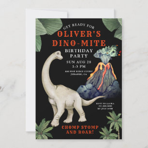 Dinosaur Birthday Einladung