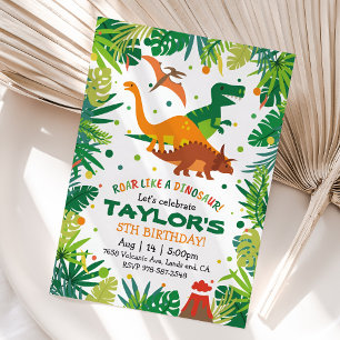 Dinosaur Birthday Einladung T REX Party