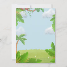 Dinosaur Birthday Einladung zum zweiten Geburtstag