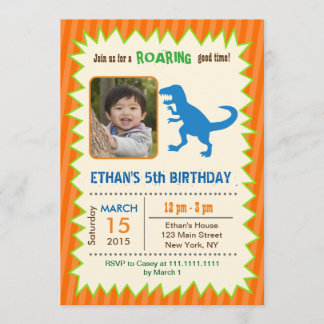 Dinosaur Birthday Einladungen