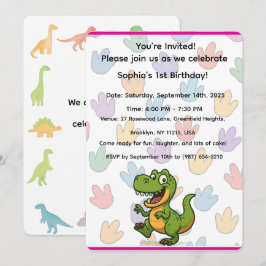 Dinosaur Birthday Einladungskarte Einladung