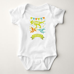 Dinosaur Birthday farbenfroh Baby Strampler