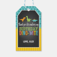 Dinosaur Birthday Favor Tag