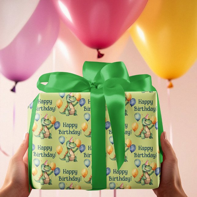 Dinosaur Birthday Geschenkpapier (Von Creator hochgeladen)