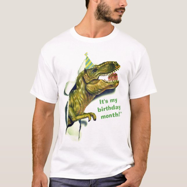 Dinosaur Birthday Month Tshirt (Vorderseite)