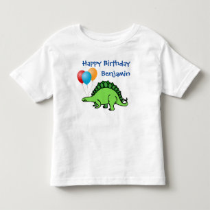 Dinosaur Birthday Niedlich Balloons Kleiner Boy Na Kleinkind T-shirt
