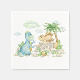 Dinosaur Birthday Party Baby Dusche Serviette