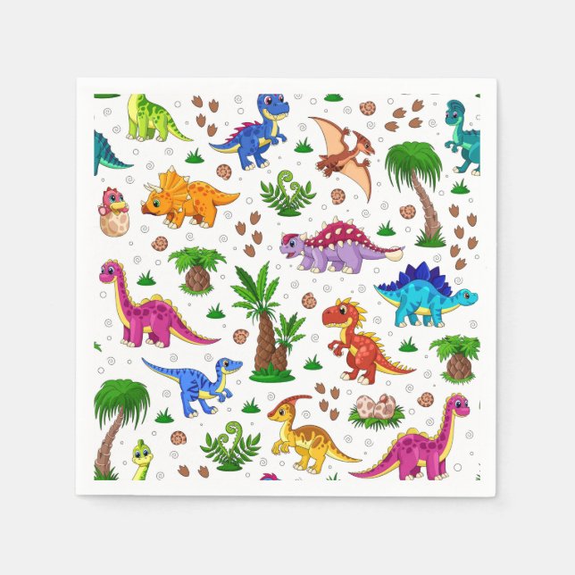 Dinosaur Birthday Party Baby Dusche Serviette (Vorderseite)