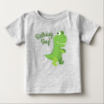 Dinosaur Birthday Party Baby T-shirt<br><div class="desc">Niedliche Dinosaurier Geburtstagsgestaltung ist ideal für Kleinkinder und Kinder,  die T-Rex-Dinos Liebe! Der niedliche Cartoon hat ein albernes Gesicht und ist hier um zu feiern!</div>