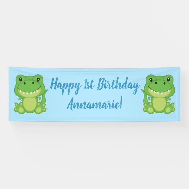 Dinosaur Birthday Party Banner (Horizontal)