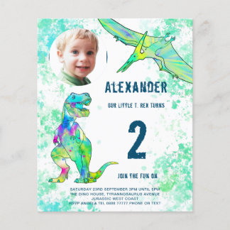 Dinosaur Birthday Party Budget Flyer
