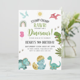 Dinosaur Birthday Party Einladung