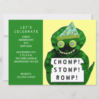 Dinosaur Birthday Party Einladung