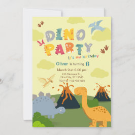 Dinosaur Birthday Party Einladung