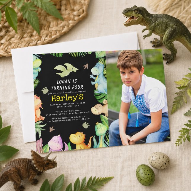 Dinosaur Birthday Party Einladung (Dinosaur Birthday Party Invitation)