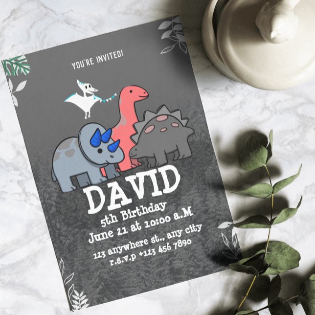 Dinosaur Birthday Party Einladung (Dinosaur Birthday Party Invitation)