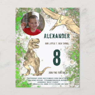 Dinosaur Birthday Party Foto Modernes Budget Flyer