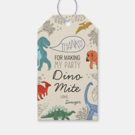 Dinosaur Birthday Party Gefallen Geschenktags Geschenkanhänger