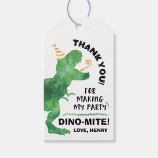 Dinosaur Birthday Party Gefallen Geschenktags Geschenkanhänger
