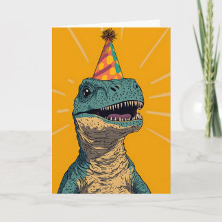 Dinosaur Birthday Party Grußkarte Karte