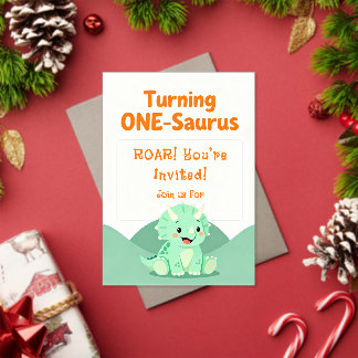 Dinosaur Birthday Party Invitation Acryleinladungen