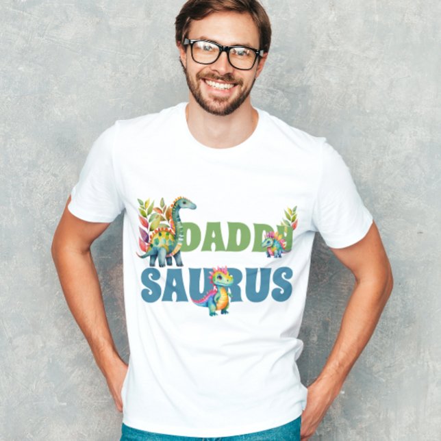Dinosaur Birthday Party Niedlich Daddy Saurus Vate T-Shirt (Von Creator hochgeladen)